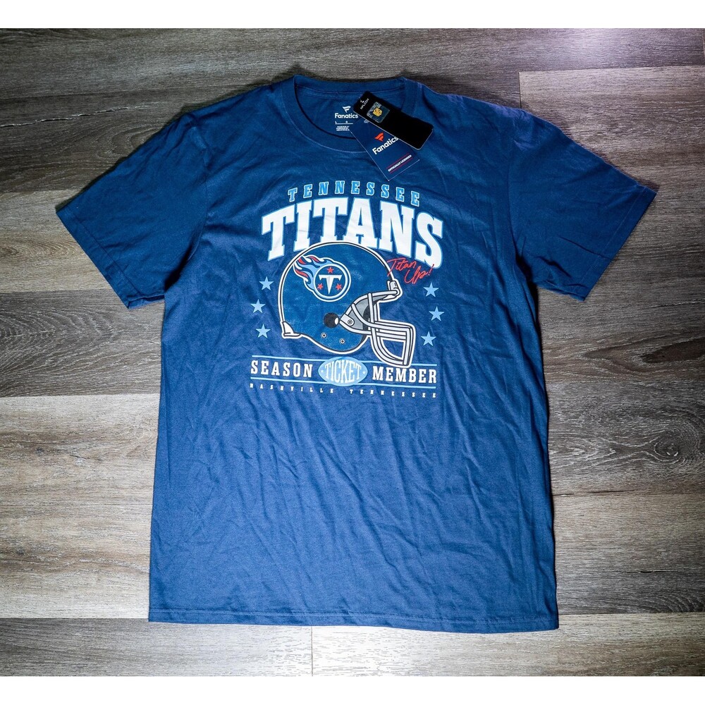 Tennessee Titans Shirt Mens L Blue NFL Football Fanatics Season Ticket Tee